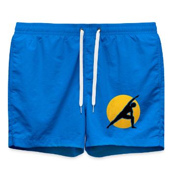 Yoga Utthita Parsvakonasana Silhouette Sonne - Badeshorts - Cobalt blue - Vorne