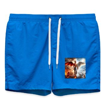 Celestial and Infernal Duality - Swim Trunks - cobalt blue - Front