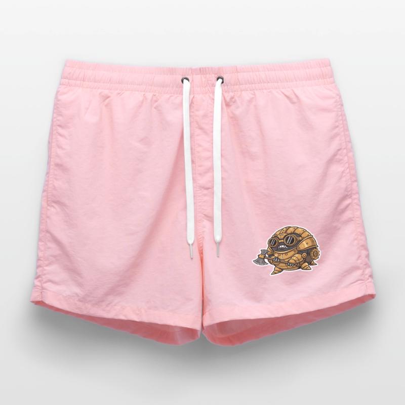 Sowbug Warrior Steampunk Axe Copper Armor Swim Trunks