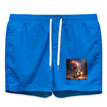 Dragon Steampunk Lumineux avec des Engrenages - Short de bain - cobalt blue - Devant