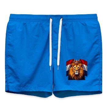Crown lion on Dutch flag - Swim Trunks - cobalt blue - Front