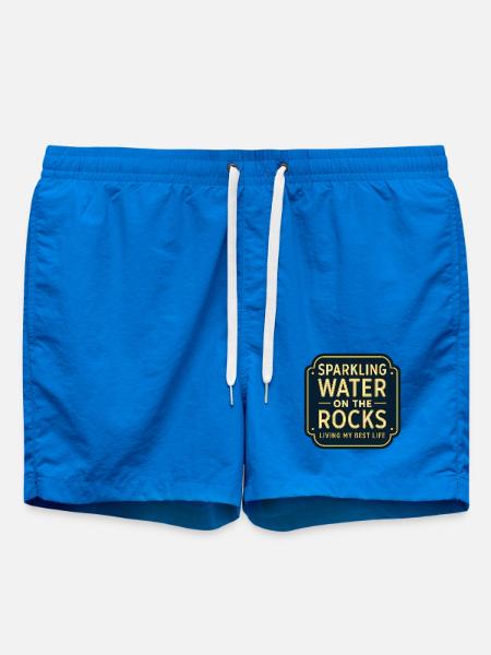 Sparkling water on rocks neon - Swim Trunks - cobalt blue