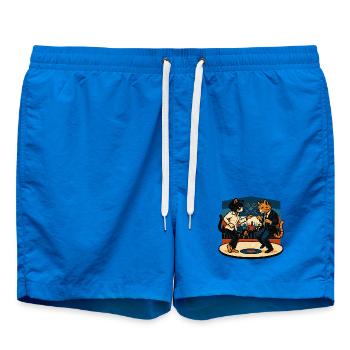 Zwei Retro-Katzen tanzen – Vintage Stil - Badeshorts - Cobalt blue - Vorne