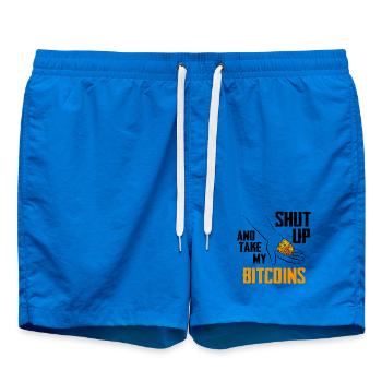 Bitcoin Handmünzen Emblem / Nimm meinen Bitcoin - Badeshorts - Cobalt blue - Vorne