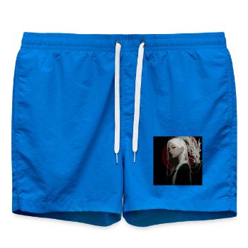 Moon Dragon Noir : Dragon aux Cheveux Blancs - Short de bain - cobalt blue - Devant