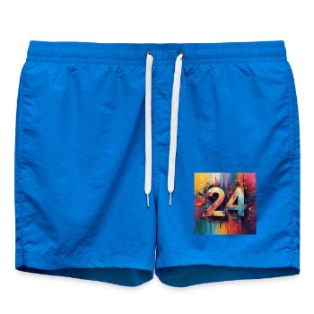 Farbenfrohe Abstraktion 24 - Badeshorts - Cobalt blue - Vorne