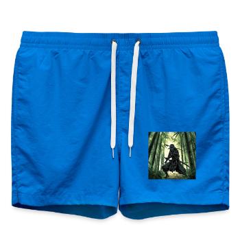 Ninja in the bamboo forest - Swim Trunks - cobalt blue - Front