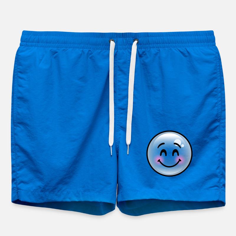Cute Grey Bubble - Swim Trunks - cobalt blue