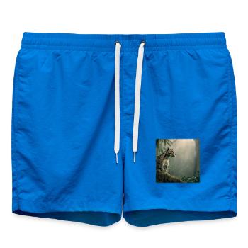 Clouded leopard in the cloud forest Majestic animal - Swim Trunks - cobalt blue - Front