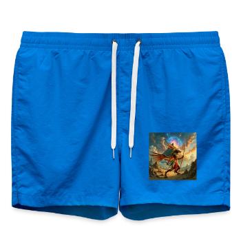 Winged guardian over the pyramid - Swim Trunks - cobalt blue - Front