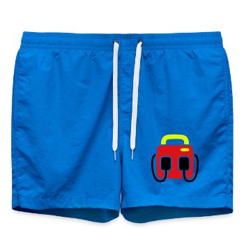 Defibrillator AED First Aid - Swim Trunks - cobalt blue - Front