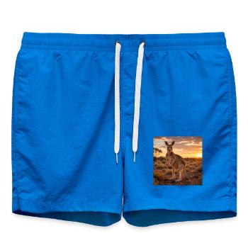 Kangaroo at sunset - Swim Trunks - cobalt blue - Front