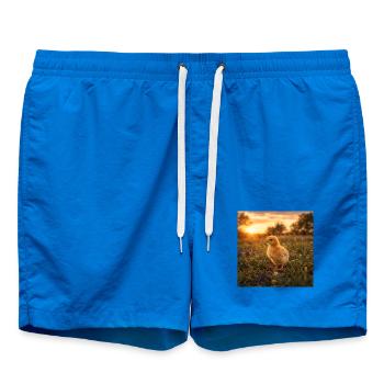 Poulet jaune au coucher du soleil - Short de bain - cobalt blue - Devant