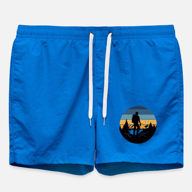 Retro Bedtime Hiker - Swim Trunks - cobalt blue