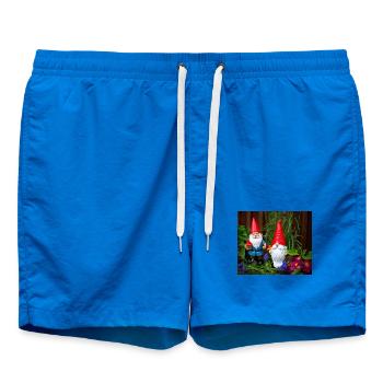 Nain de jardin avec des chapeaux rouges - Short de bain - cobalt blue - Devant - AI Model Male 185 light (185cm)