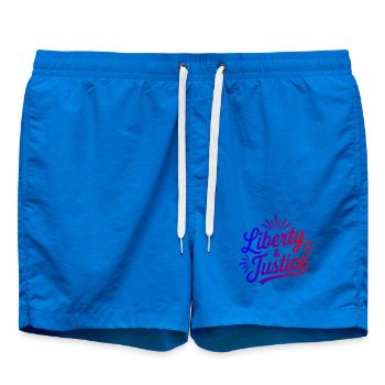 Liberté & Justice Imprimé - Short de bain - cobalt blue - Devant