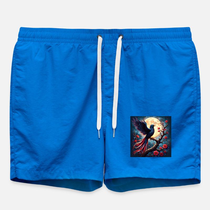 Blauer Phönix unter Vollmond - Badeshorts - Cobalt blue