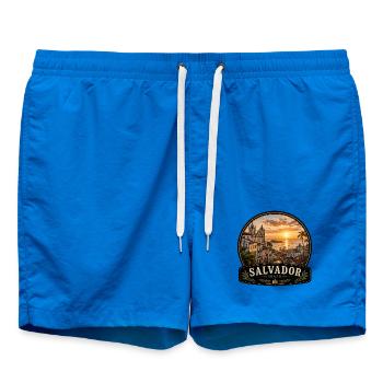 Colonial style port city Salvador Brazil - Swim Trunks - cobalt blue - Front