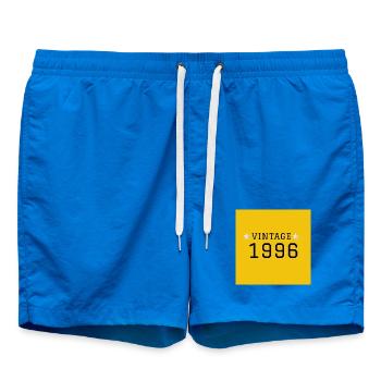 VINTAGE_1996_fond_jaune_etoiles_blanches_retro - Swim Trunks - cobalt blue - Front