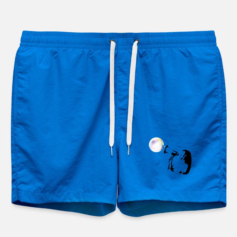 bubble shot - Swim Trunks - cobalt blue
