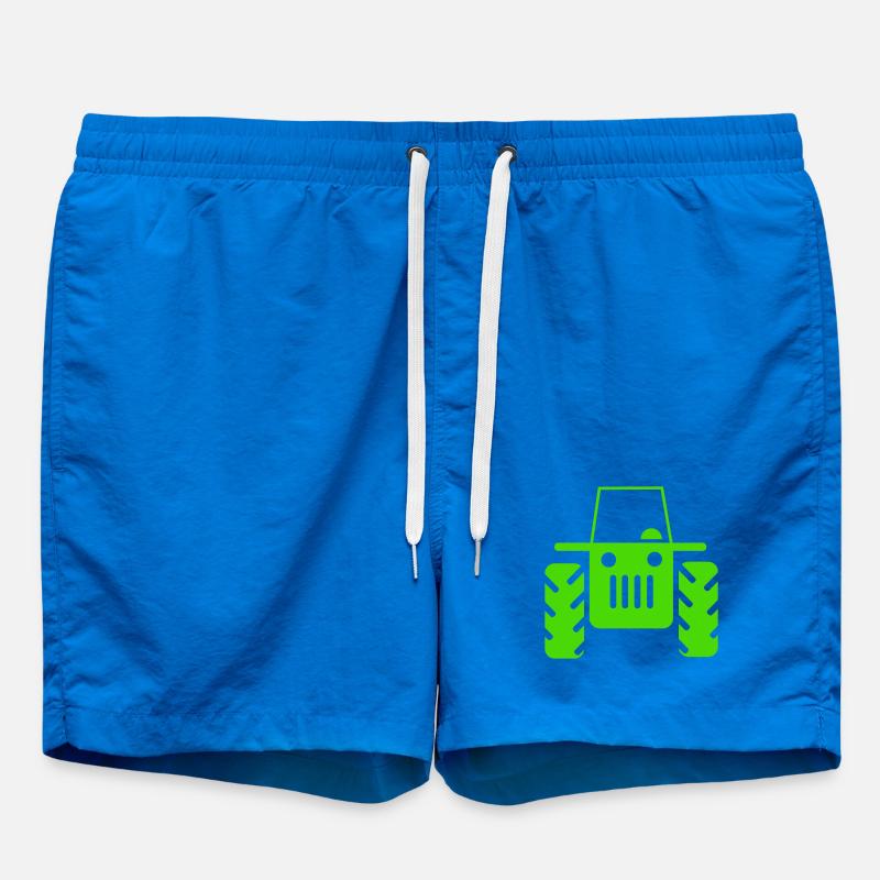 Retro Tractor - Swim Trunks - cobalt blue