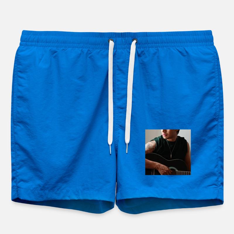 Studio Night Guitar - Swim Trunks - cobalt blue