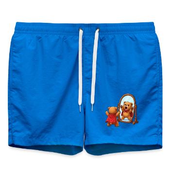 Brave bear hero in the mirror - Swim Trunks - cobalt blue - Front