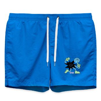 Moderner Cartoon-Basketballstar - Badeshorts - Cobalt blue - Vorne