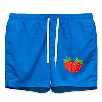Erdbeere - Badeshorts - Cobalt blue - Vorne - AI Model Male 185 light (185cm)