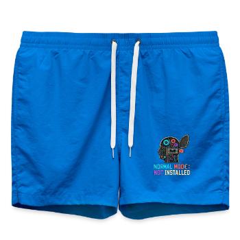 Normal Mode Not Installed – Geek Robot IT - Badeshorts - Cobalt blue - Vorne - AI Model Male 185 light (185cm)