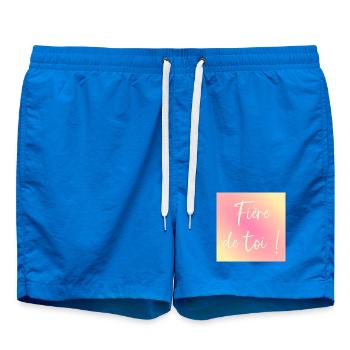 Fière de toi - Short de bain - cobalt blue - Devant - AI Model Male 185 light (185cm)