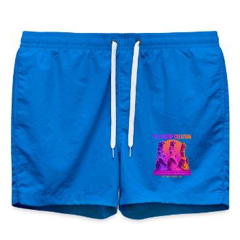 SÄULEN DER SCHÖPFUNG - Space M16 Adlernebel - Badeshorts - Cobalt blue - Vorne - AI Model Male 185 light (185cm)