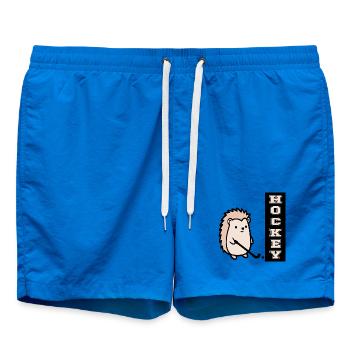 Hallenhockey Kinder Igel - Badeshorts - Cobalt blue - Vorne - AI Model Male 185 light (185cm)