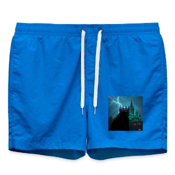 Der König der Matrix: Akzelerationismus & Kosmos - Badeshorts - Cobalt blue - Vorne - AI Model Male 185 light (185cm)