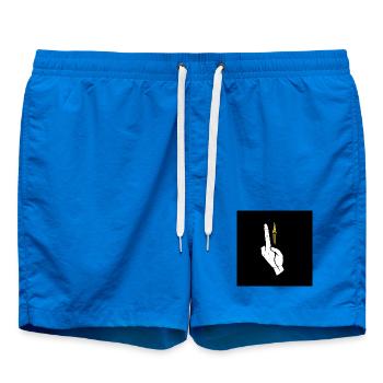 System Error: Der kosmische Mittelfinger - Badeshorts - Cobalt blue - Vorne - AI Model Male 185 light (185cm)