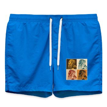 Viking Dreadpop Vierbild - Badeshorts - Cobalt blue - Vorne - AI Model Male 185 light (185cm)