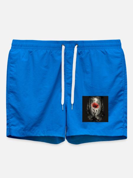Mohn im dunklen Wald - Badeshorts - Cobalt blue