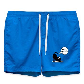 Igitt Menschen Katzen - Badeshorts - Cobalt blue - Vorne - AI Model Male 185 light (185cm)