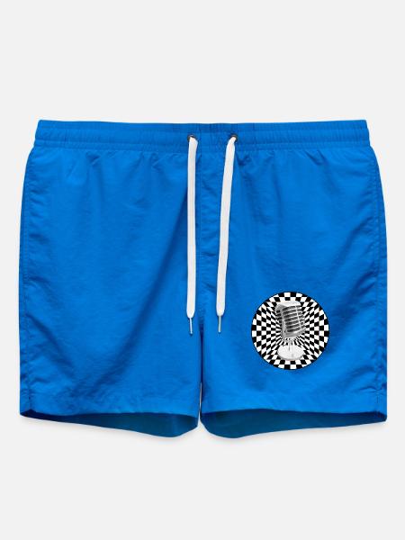 Vintage-Mikrofon - Badeshorts - Cobalt blue