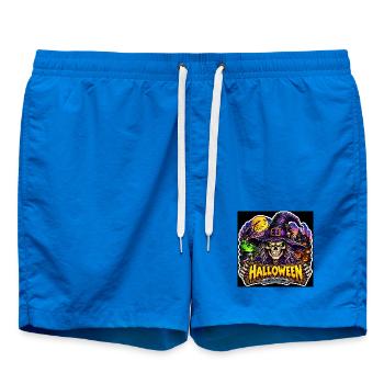 SkullCostume – Halloween-Ausgabe: Die Hexe - Badeshorts - Cobalt blue - Vorne - AI Model Male 185 light (185cm)