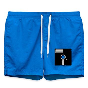 retro floppy disk - Swim Trunks - cobalt blue - Front