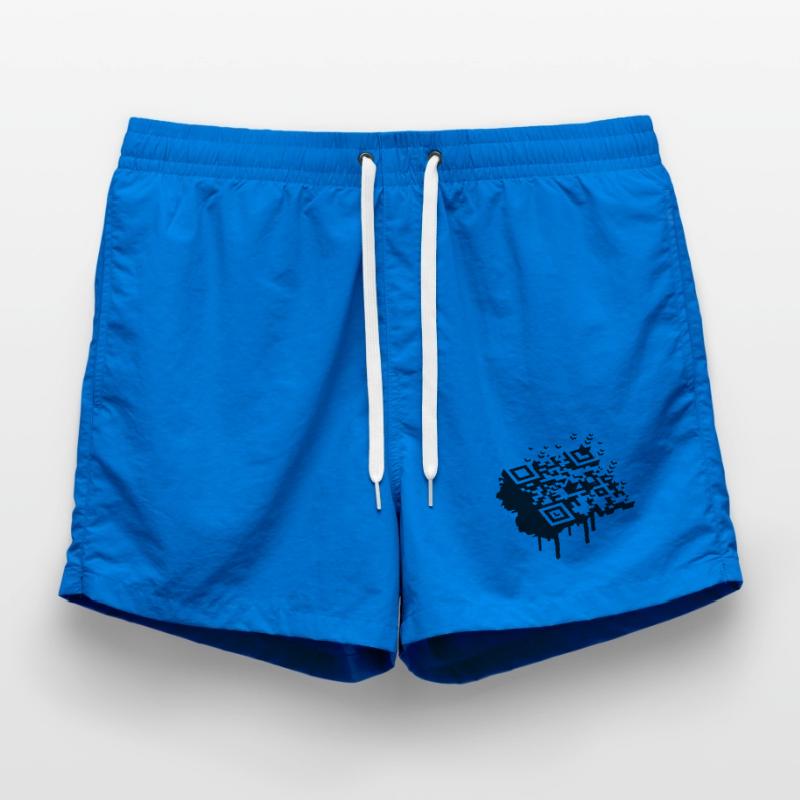 A 3D bar code as a graffiti Swim Trunks