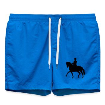 Chevaux,cheval,équitation,poney,cowboy,trot,galop - Short de bain - cobalt blue - Devant