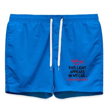 Lustiges blondes Scherzführerscheinautofahröl - Badeshorts - Cobalt blue - Vorne