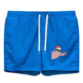 Paresseux Noël bonjour salutation - Short de bain - cobalt blue - Devant - AI Model Male 185 light (185cm)