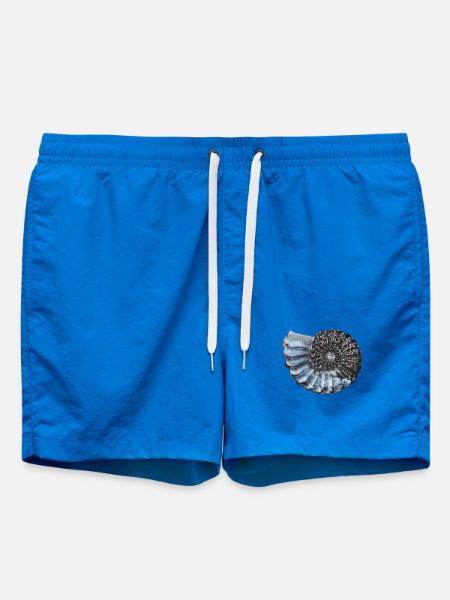 Ammonit mit wunderschöner Lobenlinie - Badeshorts - Cobalt blue