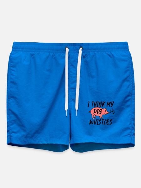 I think my pig whistles - Swim Trunks - cobalt blue