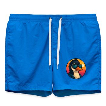 Cooler Pinguin Sonnenbrille Sommer Cartoon - Badeshorts - Cobalt blue - Vorne