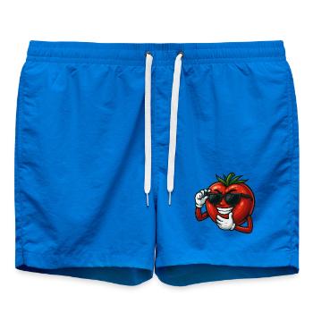 Cool penguin with sunglasses cartoon arctic - Swim Trunks - cobalt blue - Front