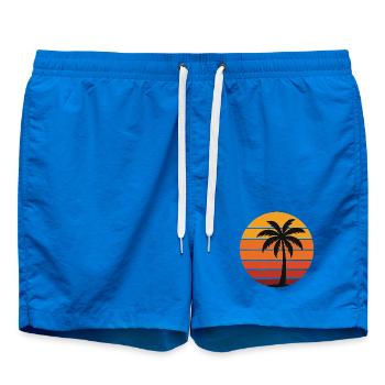 Palmier au Soleil Retro - Short de bain - cobalt blue - Devant